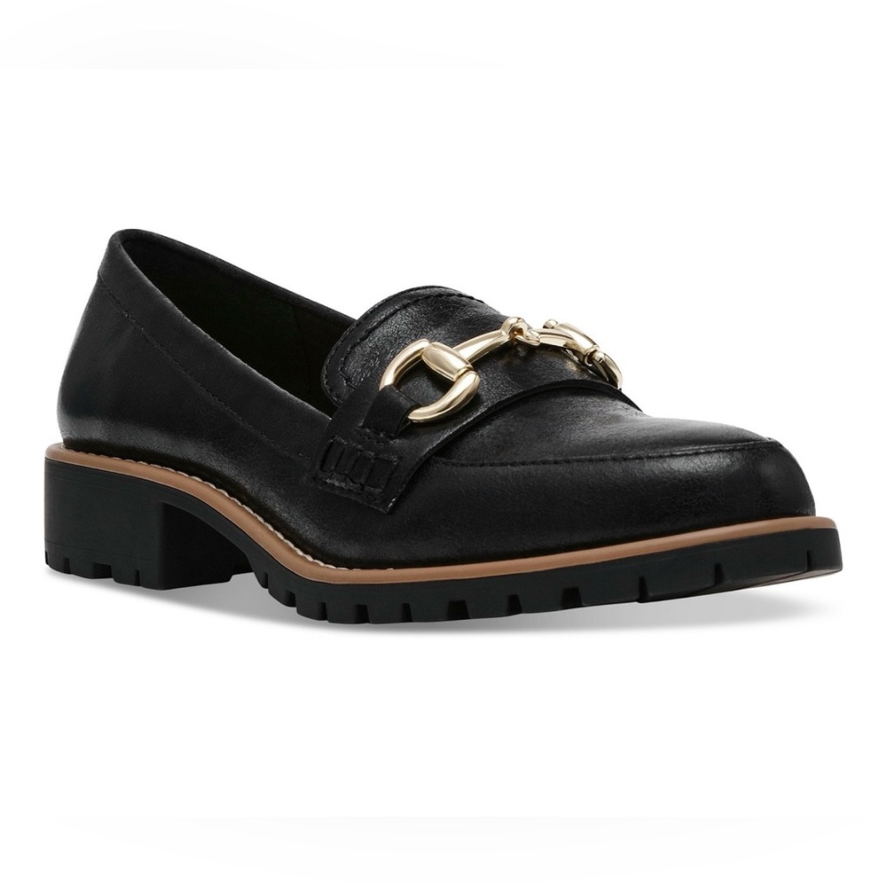 Dolce Vita Cedar Tailored Horse-Bit Lug‎ Sole Chunky Loafers Preppy Academia